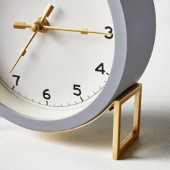 Round Decorative Tabletop Clock - Gray/Brass - Hearth & Hand™ With Magnolia 7 Round Decorative Tabletop Clock - Gray/Brass - Hearth & Hand™ With Magnolia -Lamps and Lighting Store GUEST 4ba99be4 ddf9 4ffe bc0a 2bd14c6dcd79