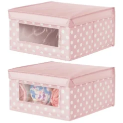 MDesign Soft Fabric Child/Kid Storage Organizer Box - 2 Pack -Lamps and Lighting Store GUEST 4bd23c83 e004 463a a1df a483234e69f7