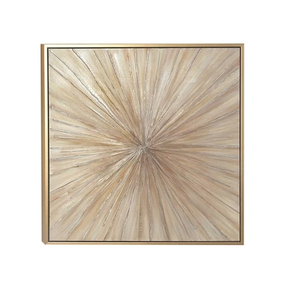 Canvas Starburst Radial Framed Wall Art With Gold Frame Brown - Olivia & May 8 Canvas Starburst Radial Framed Wall Art With Gold Frame Brown - Olivia & May - Image 6