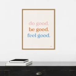 16" X 20" Do Good By Laura Marshall Framed Canvas Wall Art Light Brown - Amanti Art -Lamps and Lighting Store GUEST 4c9f2c94 8fbf 43e4 82e0 88c8203493b2