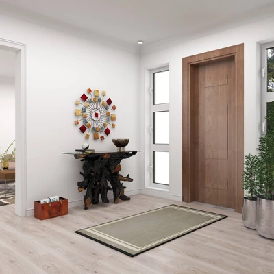 Metal Sunburst Wall Decor With Square Panel Accent Brown - Olivia & May 10 Metal Sunburst Wall Decor With Square Panel Accent Brown - Olivia & May - Image 8