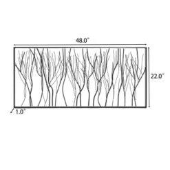 LuxenHome Black Abstract Trees Rectangular Metal Wall Decor 19 LuxenHome Black Abstract Trees Rectangular Metal Wall Decor -Lamps and Lighting Store GUEST 4de75954 c54f 451f adde b3ad14775ca3
