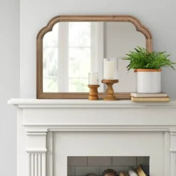 36" X 26" French Country Mantle Wood Mirror Natural - Threshold™