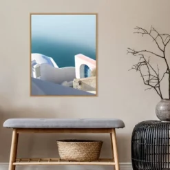 22" X 28" Santorini Greek Architecture II By Sara Zieve Miller Framed Canvas Wall Art Light Brown - Amanti Art -Lamps and Lighting Store GUEST 4f518804 7afc 4cf2 b171 cecf775e3754
