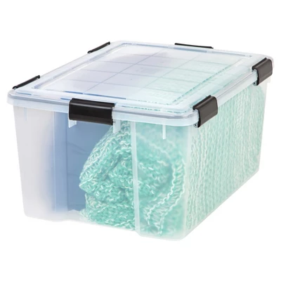 IRIS 62qt WeatherPro Plastic Storage Bin Clear 3 IRIS 62qt WeatherPro Plastic Storage Bin Clear