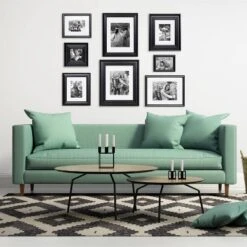 8pc Odessa Frame Box Set Black - Kate & Laurel All Things Decor -Lamps and Lighting Store GUEST 52335b33 3841 4f10 be08 fea3861d8b53