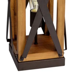 Franklin Iron Works Gaines Rustic Farmhouse Table Lamp 28 1/2" Tall Bronze Wood With LED Nightlight Off White Burlap Drum Shade For Bedroom House Home 13 Franklin Iron Works Gaines Rustic Farmhouse Table Lamp 28 1/2" Tall Bronze Wood With LED Nightlight Off White Burlap Drum Shade For Bedroom House Home -Lamps and Lighting Store GUEST 52685c5d a7ae 4954 a270 6dd340357cdb