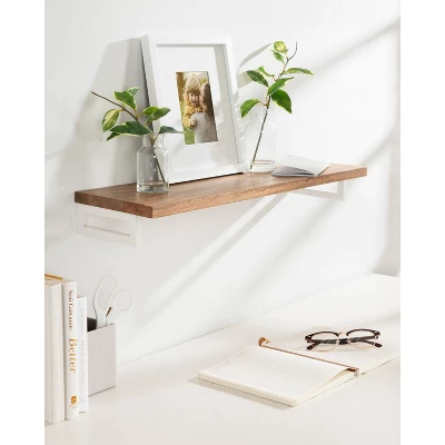24" X 3" Lankford Wood Shelf Natural/White - Kate & Laurel All Things Decor 9 24" X 3" Lankford Wood Shelf Natural/White - Kate & Laurel All Things Decor - Image 7