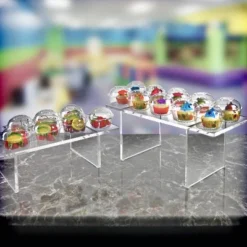 Azar Displays Clear Acrylic 22"W X 10"D X 3"H 1/2" Thick Deluxe Riser W/ Bumpers -Lamps and Lighting Store GUEST 565a134d c3f9 4639 aa16 ff5c874eefc2