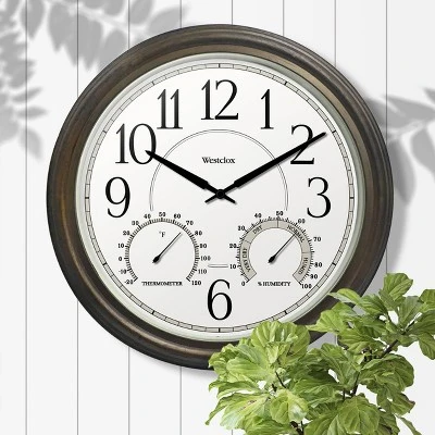 20" Indoor And Outdoor Wall Clock - Westclox 3 20" Indoor And Outdoor Wall Clock - Westclox