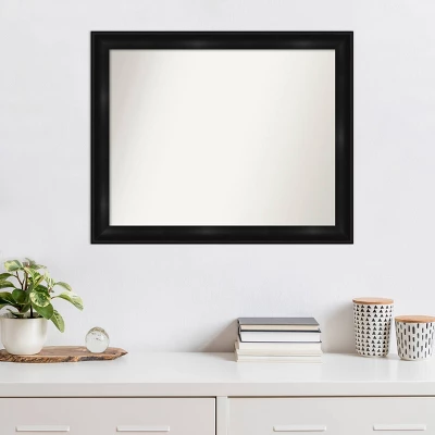 32" X 26" Non-Beveled Grand Black Narrow Wall Mirror - Amanti Art 8 32" X 26" Non-Beveled Grand Black Narrow Wall Mirror - Amanti Art - Image 6