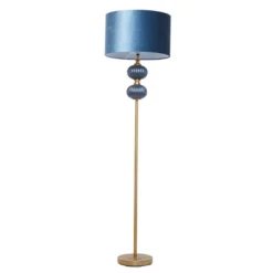 Fabric Floor Lamp With Drum Shade Blue - Olivia & May -Lamps and Lighting Store GUEST 57338c9a f125 4b0a 817a 1825db70f5ec