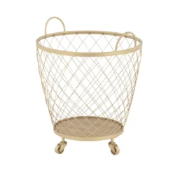 2pk Modern Metallic Rolling Baskets Gold - Olivia & May -Lamps and Lighting Store GUEST 57a85683 2df1 4401 a6da 232654830344