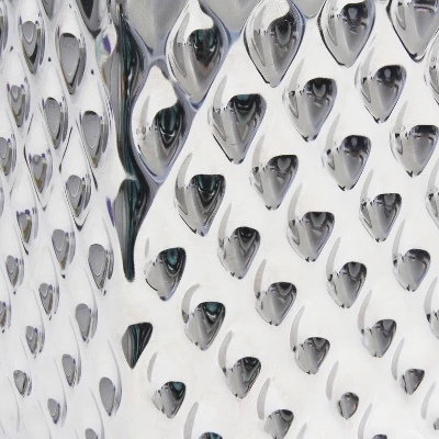 11.81" Tall Petite Hammered Square Bedside Table Desk Lamp With White Fabric Shade Silver - Simple Designs 10 11.81" Tall Petite Hammered Square Bedside Table Desk Lamp With White Fabric Shade Silver - Simple Designs - Image 8