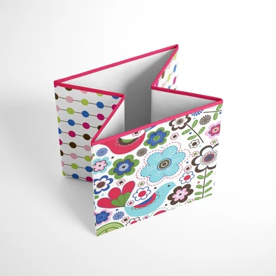 Bacati - Botanical Pink Storage Box Small 3 Bacati - Botanical Pink Storage Box Small