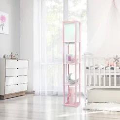 Floor Lamp Etagere Organizer Storage Shelf With 2 USB Charging Ports And Linen Shade - Simple Designs 18 Floor Lamp Etagere Organizer Storage Shelf With 2 USB Charging Ports And Linen Shade - Simple Designs -Lamps and Lighting Store GUEST 587bdf22 5538 4624 98d7 2afed931b93a