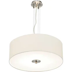 Possini Euro Design Brushed Nickel Pendant Chandelier 24" Wide Modern White Canvas Drum Shade 4-Light Fixture For Dining Room House Kitchen Island 10 Possini Euro Design Brushed Nickel Pendant Chandelier 24" Wide Modern White Canvas Drum Shade 4-Light Fixture For Dining Room House Kitchen Island -Lamps and Lighting Store GUEST 58b8fff1 de4f 48cf ac2f 0609dc6cdd96