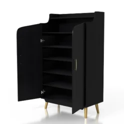 Tamworth Double Door Shoe Cabinet Black - MiBasics -Lamps and Lighting Store GUEST 598853ad 52f3 43d1 9966 bfe866c97b19