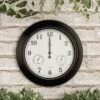 Nature Spring Wall Clock Thermometer – 2.5" X 18", Black -Lamps and Lighting Store GUEST 5b14dfa5 9941 4eab ae37 28e6a3cd718c