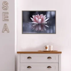 23" X 16" Padmasana Lotus Flower By Fabien Bravin Framed Canvas Wall Art - Amanti Art -Lamps and Lighting Store GUEST 5ca4ec71 3f45 4005 aaaf 13ff7da15d0d