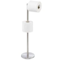 MDesign Toilet Paper Roll Holder Stand/Dispenser - Brushed Stainless - Bronze -Lamps and Lighting Store GUEST 5dd62c63 4a64 41a2 8c7a 3c66502bf645