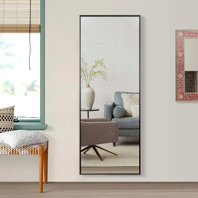 Cady 59"x 20" Framed Floor Free Standing Contemporary Full Length Mirror - The Pop Home 4 Cady 59"x 20" Framed Floor Free Standing Contemporary Full Length Mirror - The Pop Home - Image 3