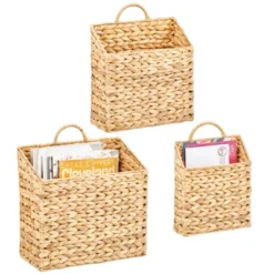 MDesign Woven Water Hyacinth Hanging Wall Storage Basket -Lamps and Lighting Store GUEST 5ed3e6d7 b7f9 425d 846d bd83c63865b9