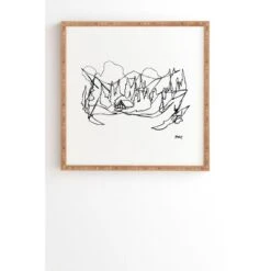 Jessa Gilbert Cozy Winter Cabin Bamboo Framed Wall Art - Deny Designs -Lamps and Lighting Store GUEST 5f1beb74 2ce5 45ff ad08 2adedf893da5