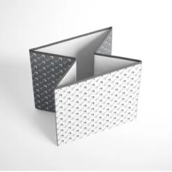 Bacati - Playful Fox Gray/white Arrow Storage Box Large