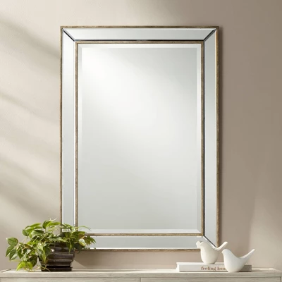 Noble Park Braeden Rectangular Vanity Wall Mirror Modern Beveled Matte Distressed Bronze Wood Frame 28" Wide For Bathroom Bedroom Living Room House 3 Noble Park Braeden Rectangular Vanity Wall Mirror Modern Beveled Matte Distressed Bronze Wood Frame 28" Wide For Bathroom Bedroom Living Room House