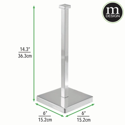 MDesign Modern Metal Free-Standing Toilet Paper Stand, Holds 3 Rolls 4 MDesign Modern Metal Free-Standing Toilet Paper Stand, Holds 3 Rolls - Image 2