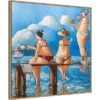 30" X 30" Tea Break On The Jetty By Ronald West Framed Canvas Wall Art Print - Amanti Art -Lamps and Lighting Store GUEST 637305ec 347c 4af0 9447 bfc8ffdf0374