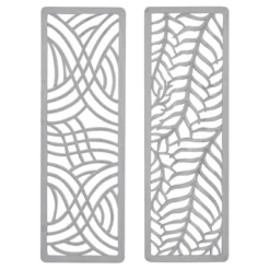 Set Of 2 Wooden Leaf Handmade Intricately Carved Wall Decors Light Gray - Olivia & May -Lamps and Lighting Store GUEST 6395b445 a0b7 483a b12a 93df8d0aee03