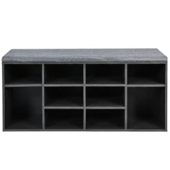 Costway Entryway Padded Shoe Storage Bench 10-Cube Organizer Bench Adjustable -Lamps and Lighting Store GUEST 64713d48 fb51 4819 a183 89a073a13b9b