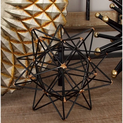 Modern Reflections Iron Geodesic Decorative Star (7") - Olivia & May 18 Modern Reflections Iron Geodesic Decorative Star (7") - Olivia & May - Image 16