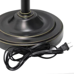 Torchiere Floor Lamp With 2 Reading Lights And Scalloped Glass Shades Restoration Bronze - Lalia Home -Lamps and Lighting Store GUEST 6594299b a81b 4996 983f a2f87f4da7f4