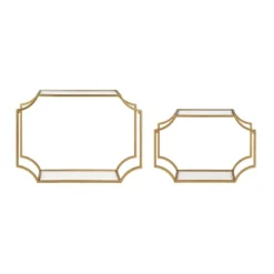 2pc Ciel Modern Glam Metal Wall Shelf Set - Kate & Laurel All Things Decor -Lamps and Lighting Store GUEST 67e24f2d 07a1 400e a440 3c82b1318730