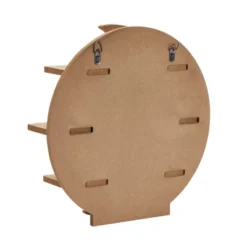 Brown Wooden Moon Shelf, Rustic Wall Home Decor, Crystal Holder For Stones Display And Essential Oils (12 X 12 X 3 In) -Lamps and Lighting Store GUEST 6821707c 7efb 4df2 8b77 2f432de67617