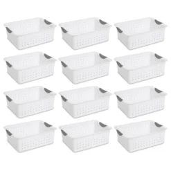 Sterilite Ultra Ventilated Open Top Plastic Storage Organizer Basket With Gray Contoured Carrying Handles 17 Sterilite Ultra Ventilated Open Top Plastic Storage Organizer Basket With Gray Contoured Carrying Handles -Lamps and Lighting Store GUEST 696b89d2 47d6 4035 9db0 4e498d412d63
