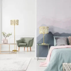 63" Cleo Glam Gold Metal And Faceted Crystal Drum Shade Floor Lamp - River Of Goods 17 63" Cleo Glam Gold Metal And Faceted Crystal Drum Shade Floor Lamp - River Of Goods -Lamps and Lighting Store GUEST 6b0bd8bb e251 4754 be6c fc8c4c77f958