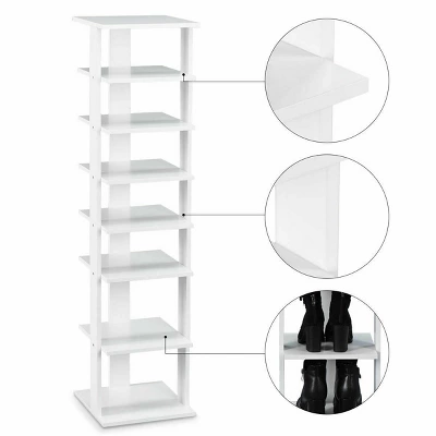 Costway Wooden Shoes Storage Stand 7 Tiers Shoe Rack Organizer Multi-shoe Rack Shoebox 9 Costway Wooden Shoes Storage Stand 7 Tiers Shoe Rack Organizer Multi-shoe Rack Shoebox - Image 7