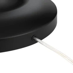 Possini Euro Design Roxie Modern Floor Lamp With Riser 65 1/2" Tall Brass Black Metal Sheer Linen Double Drum Shade For Living Room Bedroom Office -Lamps and Lighting Store GUEST 6f4d468b a837 4659 9458 8818d6529925