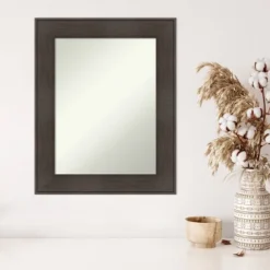 24" X 30" Non-Beveled William Rustic Woodgrain Wall Mirror - Amanti Art -Lamps and Lighting Store GUEST 7029a719 bd88 40a1 af69 21f7a2d6d124