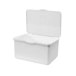 Medium Stacking Bin With Lid Clear/White - Madesmart -Lamps and Lighting Store GUEST 70dbf461 9396 4072 a4e8 9768f1dcee96