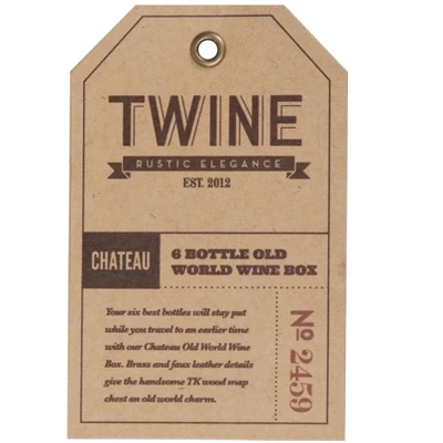 6 Bottle Old World Wooden Wine Box By Twine Living 7 6 Bottle Old World Wooden Wine Box By Twine Living - Image 5