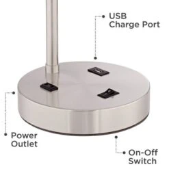 360 Lighting Colby Nickel USB Desk Lamps Set Of 2 With Smart Socket 13 360 Lighting Colby Nickel USB Desk Lamps Set Of 2 With Smart Socket -Lamps and Lighting Store GUEST 7189f8b2 ba25 41fb be57 d087e366bfc9