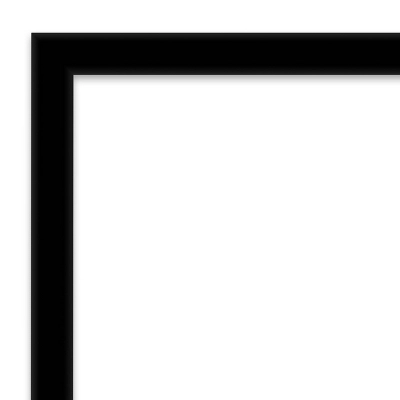 38" X 26" Non-Beveled Jet Black Wall Mirror - Amanti Art 4 38" X 26" Non-Beveled Jet Black Wall Mirror - Amanti Art - Image 2