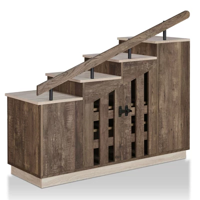 Barstead Wood Staircase Shoe Cabinet In Reclaimed Oak - Furniture Of America 9 Barstead Wood Staircase Shoe Cabinet In Reclaimed Oak - Furniture Of America - Image 7