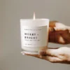 Sweet Water Decor Merry And Bright 11oz White Jar Soy Candle