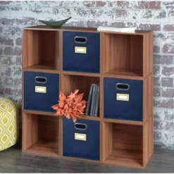 Niche Cubo 4pk Foldable Fabric Storage Bin With Label Holder Blue -Lamps and Lighting Store GUEST 74858843 b603 4d18 b771 64e6fe34c12c